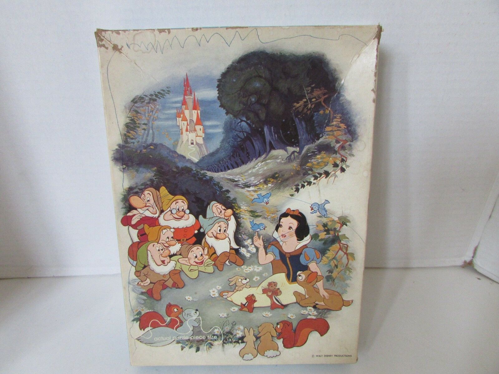SPRINGBOK  WALT DISNEY 100 PC PUZZLE SNOW WHITE &amp; SEVEN DWARFS 1973  - $3.91