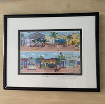 Matlacha Florida Downtown Picture #5 &amp; 6 Print Marie Cahill 2008 Framed ... - $22.64