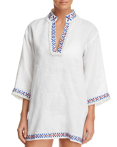  NEW Tory Burch White Solid Embellished Tunic Cover Up Swimwear size M Medium - £178.80 GBP
