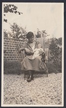 YY5584 France 1921, Young elegant woman with newborn, Photo, Vintage photo - $16.27