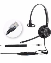 Arama RJ9 Telephone Headset with Noise Canceling Mic &amp; Corded Offi Phone Headset - £11.15 GBP