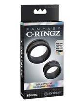 Fantasy C-ringz Max Width Silicone Rings Black - £9.70 GBP