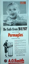 A.O. Smith Permaglas Automatic Water Heater Magazine Print Advertisement... - £3.92 GBP