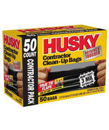 50-Bags HUSKY 42 Gallon Heavy Duty Construction Garbage Trash Contractor... - $591.41 MXN