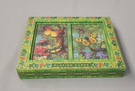 Sealed Double Decks Modern Playing Cards Butterfly Forest Punch Studio Case - £10.99 GBP