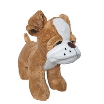 Fun Stuff Tan White Bull Dog Realistic Plush Stuffed Animal 2020 9.25&quot; - £22.20 GBP