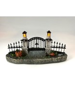 Disney Halloween Village Haunted House Lighted Cemetery Fence Gate Works... - £16.95 GBP