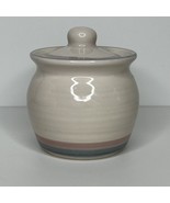 Pfaltzgraff Covered Sugar Bowl Pink Blue Striped Pastel 3.5&quot;  - $28.90 CAD