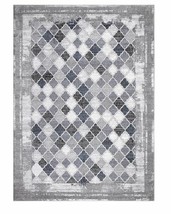 Concard Global Trading 32366 7 x 9 ft. Siena Trellis Area Rug, Gray - £205.33 GBP