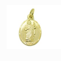 Saint Jiude (San Judas Tadeo) Medal 14k Yellow Gold - £281.57 GBP