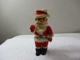 Vintage Red Straw Cloth Santa Claus Christmas Ornament figure 8&#39;&#39; tall Japan - £33.28 GBP