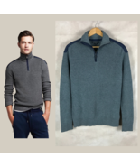 BANANA REPUBLIC Modern Ribbed Half-Zip Pullover Sweater SMALL - £17.68 GBP