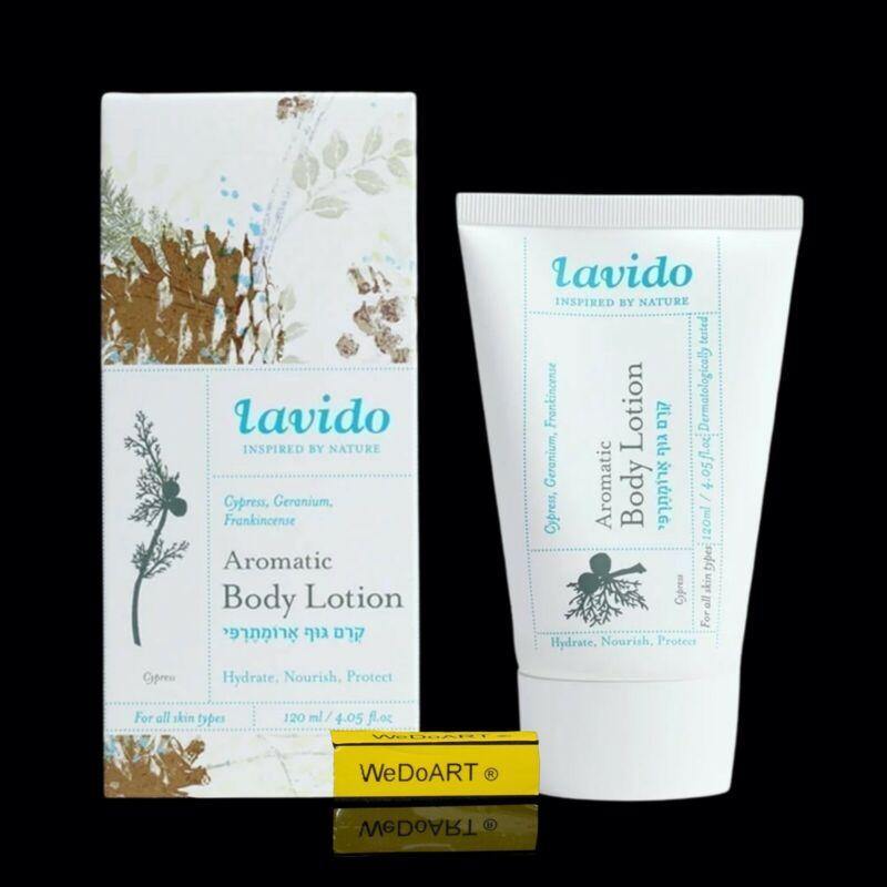 LAVIDO Aromatherapy body lotion - cypress, geranium shea butter &amp; franki... - $22.90