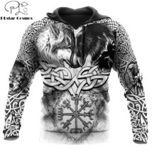 Vi  Odin Raven Comp 3D All Over Printed Mens hoodie &amp; Sweatshirt Autumn ... - £83.26 GBP