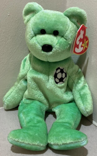 Primary image for Ty Beanie Babies Kicks The Bear 1998 With Hang & Tush Tags Soccer Ball