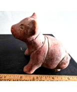 Vintage  Pre-Columbian Dog Pottery Mexcian Aztec Red Clay Figurine - $81.33 CAD