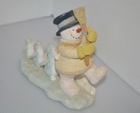 Russ Berrie Ice Sculptures Snowman & Penguins Parade 23021 Winter Figurine 6" - $21.38