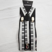 Piano Keys Suspenders Adult Black And White Music Lover - £10.90 GBP