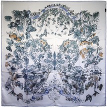 VhoMes NEW Genuine 100% Mulberry Silk Double Sided Trill Silk Scarf 42&quot;&quot;x42&quot;&quot; La - $89.99