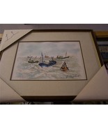 French Art Urbain Huchet Hand Signed LE Color Lithograph The Fishing Fle... - £134.65 GBP