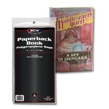 1 pack of 100 BCW 5" x 7 ⅜" + 2" Flap Paperback Book Bags - $9.78