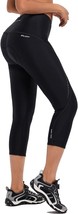 Baleaf Women&#39;S Bike Pants High Waist 4D Padded Cycling Capris Shorts 3/4... - $51.98