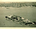 Alcatraz Island Aerial View San Francisco Bay CA UNP JC Bardell Postcard... - $2.92