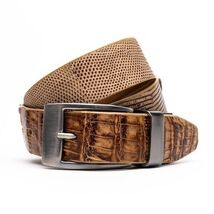 Giovanni Genuine Exotic Lizard Ring Caiman Belly Belt Pantano Orix image 3