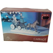 Victorian Carriage Holiday Time Gray Horse Collectible Snow Village New in Box - £13.58 GBP