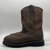 Cody James C9PR2 Mens Brown Leather Pull On Work Western Boots Size 9.5 D - £47.47 GBP