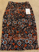 LuLaRoe Cassie Pencil Skirt Womens Size XS Black Blue Arrow Aztec Print NWT - £9.04 GBP