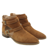 Chinese Laundry Womens Brown Suede Leather Back Zip Cut-out Ankle Boots ... - £19.46 GBP