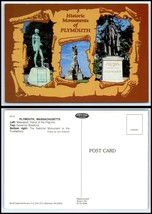 Massachusetts Postcard - Plymouth, Historic Monuments Du - £2.40 GBP