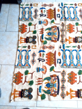 Fabulous Hand Sewn Crewel Work Blanket, Unbelievable Detail, Aztec? Them... - £28.56 GBP