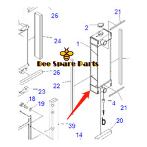 Radiator Core 22M-03-31330 For Komatsu PC40MR-3 PC45MR-3 PC55MR-3 Excavator - $733.79