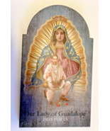 Our Lady of Guadalupe with Juan Diego 12&quot; Arch Wood Plaque,  New - £17.44 GBP
