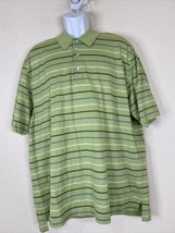 Brooks Brothers 346 Men Size XL Green Striped Polo Shirt Short Sleeve - £7.45 GBP