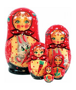 G.Debrekht Russia Nested Dolls Bunny 5 Nest Doll 5 in. - $111.26