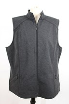 Weekends Chico&#39;s 3 (XL) Charcoal Gray Ponte Full Zip Vest - £22.77 GBP