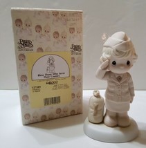 Precious Moments 1991 Bless Those Who Serve Their Country 527289 Military Girl  - £25.58 GBP