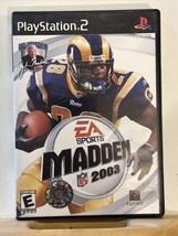 Madden NFL 2003 (Sony PlayStation 2, 2002) Case, Game And Manual - $5.33