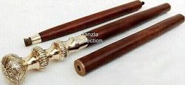 Manico per bastone da passeggio in legno antico, canna di design fatto a... - £31.99 GBP