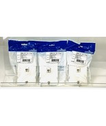 3 PACK~Leviton 40914-W Telephone Wall Phone Jack~Screw Terminal~White~3 ... - $10.51