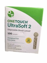 ONE TOUCH UltraSoft 2 Lancets 30G 100 ct Design For Less Pain - $14.73