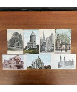 Lot x7 Vintage Postcards - Churches and other Buildings - £19.54 GBP