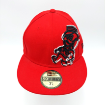 Unique Cincinnati Reds Mr. Redlegs Fitted Size 7 1/4 Hat Wool New Era 59Fifty - £30.28 GBP