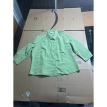 Liz Claiborne Light Green Button Up Blouse Top Shirt, Women&#39;s Size Large, Spring - $9.90