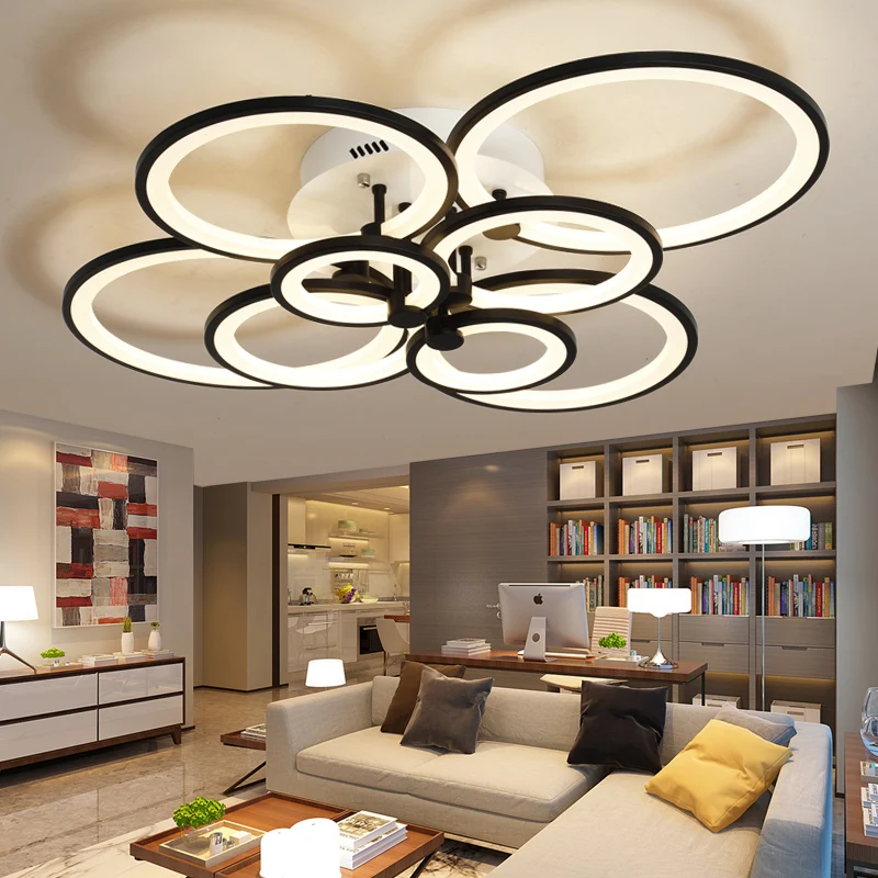 Surface Mounted living Room study room bedroom modern led chandelier whi... - $147.70+