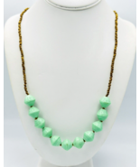 Uganda Hand Crafted Mint Green Paper Bead Necklace - £15.69 GBP
