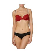 Sears Kmart Brand Women&#39;s Bra &amp; Panty Set 36D Large Red Black Zebra Stri... - $13.54